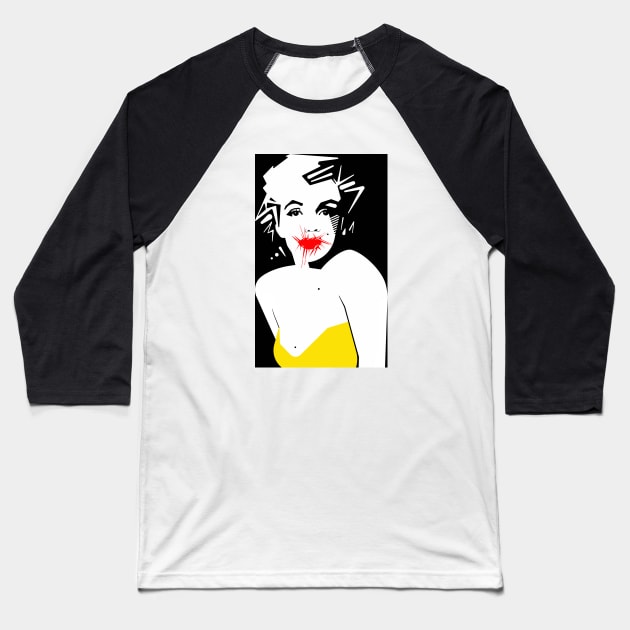 Marilyn Orion Baseball T-Shirt by SiSuSiSu